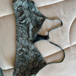 Carve Designs Geometric Bikini Top in Black and White